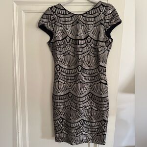 Dress the Population Art Deco Sequin low back dress